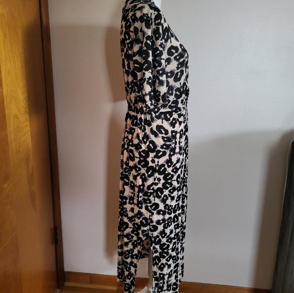 Rebecca Taylor Kaleidoscope Leopard-Print Linen Dress Size Large - Picture 6 of 13